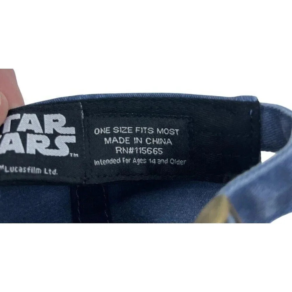 Yoda Star Wars Unisex Denim Baseball Cap‎ Blue Strapback 6 Panel One Size New